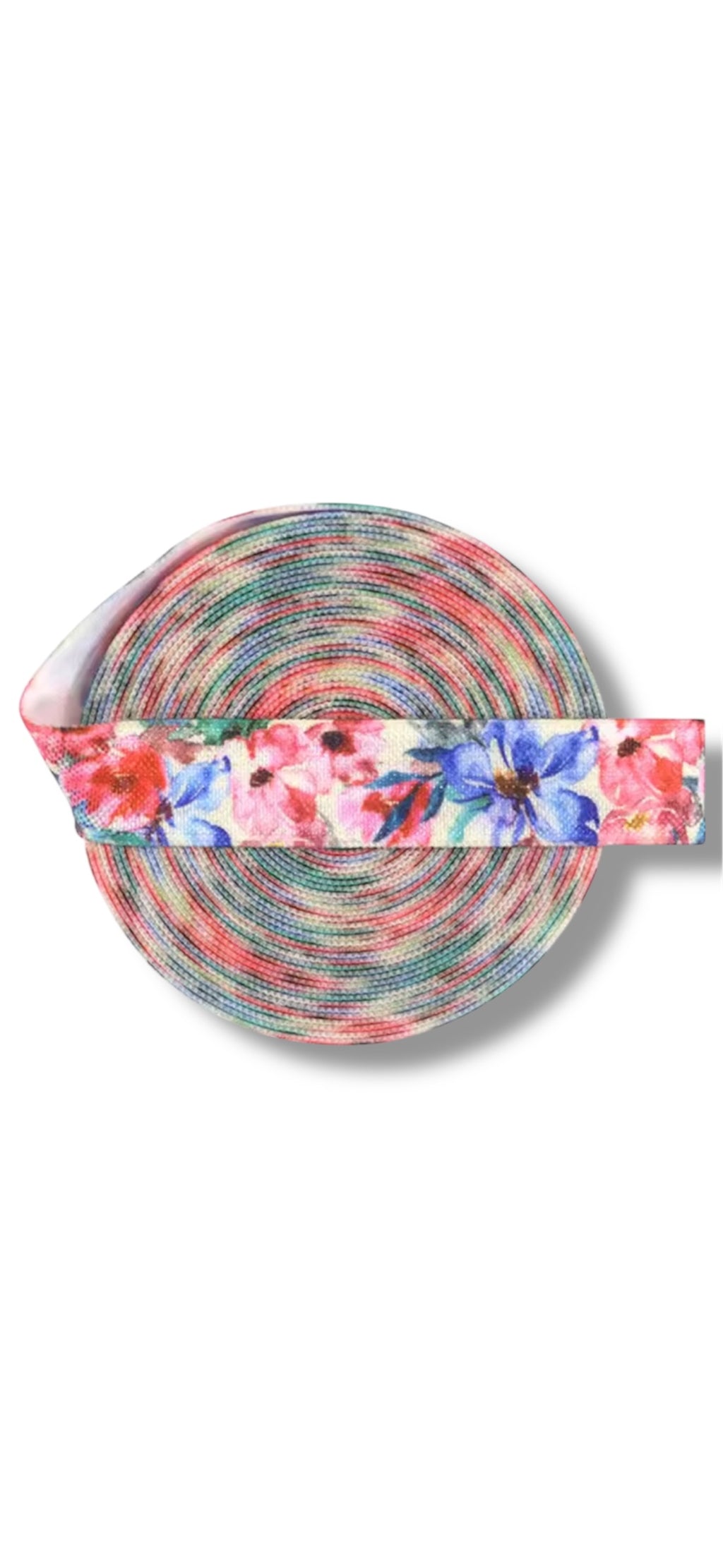 Ruban - Fleurs multicolores